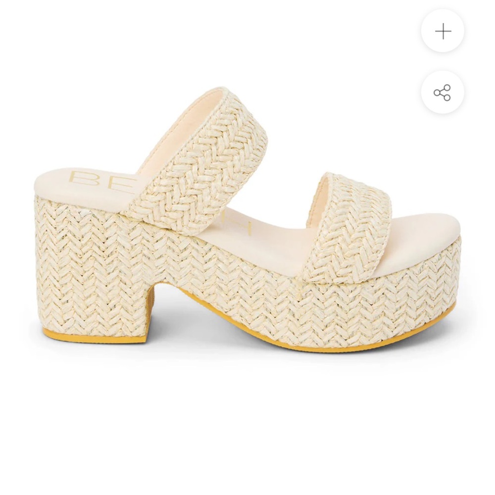 Dolce Vita Cream Woven Platform Sandals